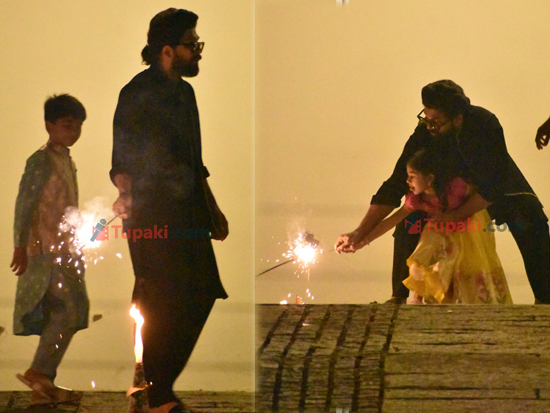 Allu Arjun Celebrates Diwali With Family